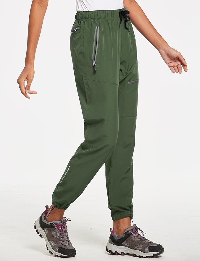 baleaf Women's Hiking Pants Quick Dry Lightweight Water Resistant Elastic Waist Cargo Pants for All Seasons
