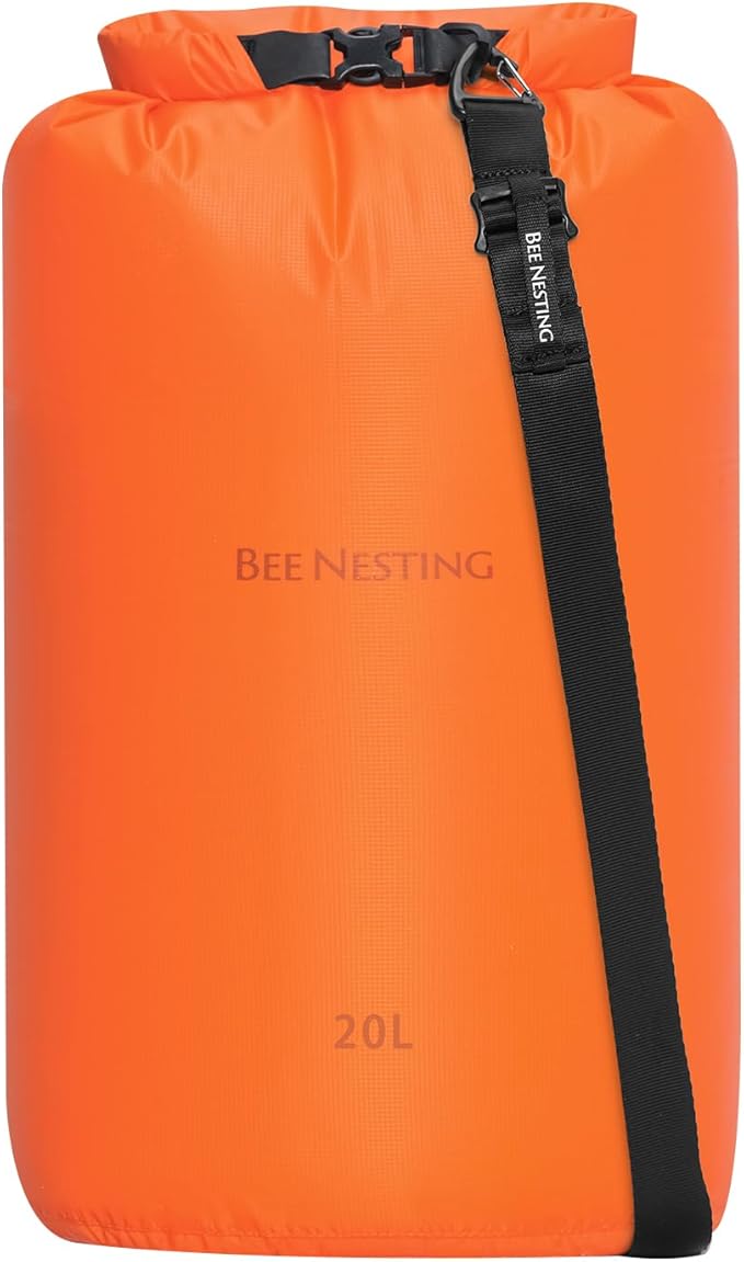 Bee Nesting Ultralight Dry Bag Set for Backpacking, Waterproof Dry Sack for Camping, Hiking, Motorcycle, Lightweight Stuff Sack Set of 3 Pack