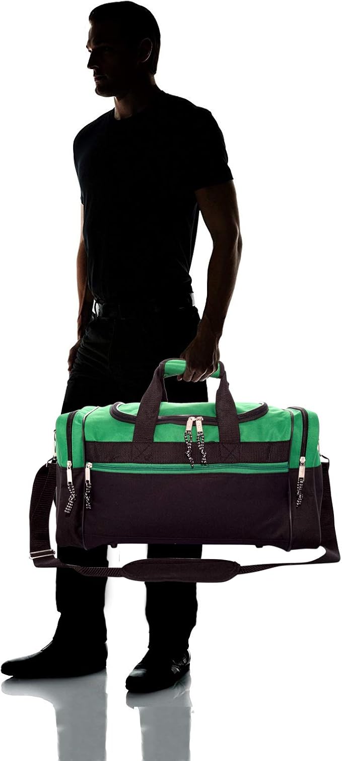 DALIX 17" Blank Duffle Bag Duffel Bag Travel Size Sports Durable Gym Bag