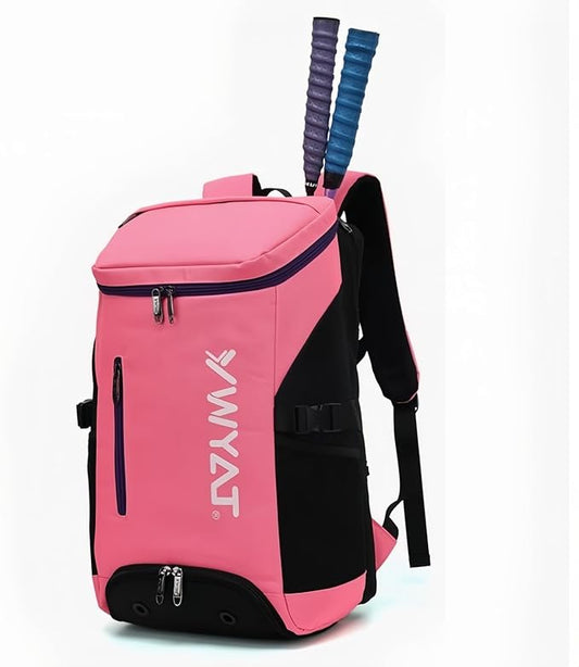 Badminton Tennis Backpack with Shoe Compartment,Racket Holder, Large Capacity Sports Bag for Tennis, Badminton, Pickleball, Squash