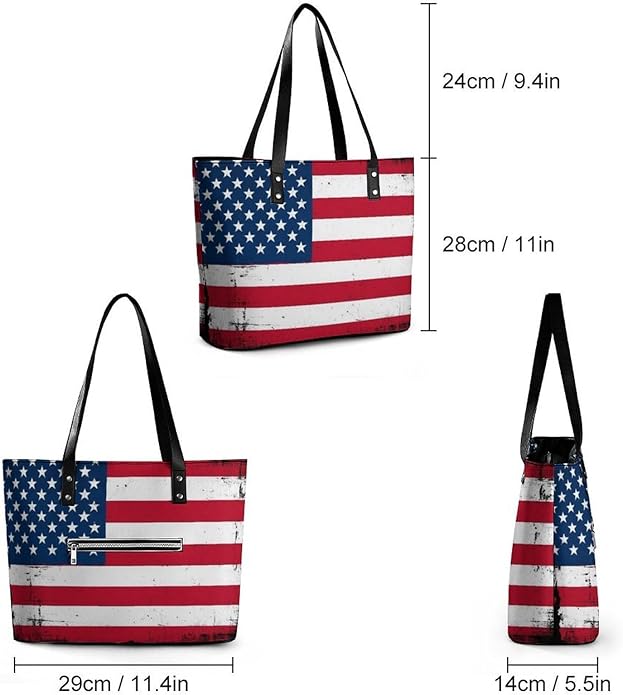 Big Shoulder Commuter Bag Work Tote Bag Handbag With Zipper For Women And Men