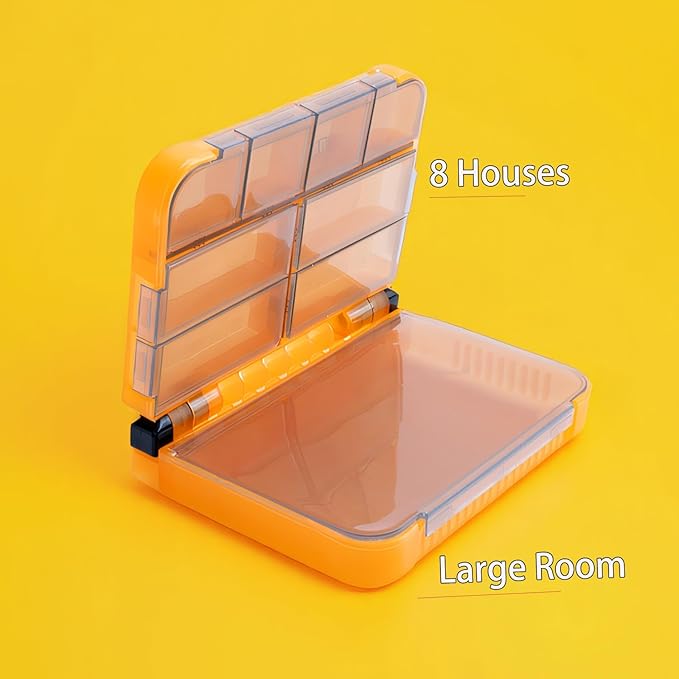 5 Pack Mini Plastic Tackle Boxes, Waterproof Fishing Gear Organizer for Lures, Hooks, Baits