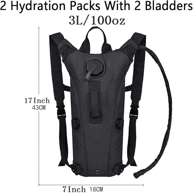 ATBP Running Hydration Vest Pack Tactical 3L Water Bladder Backpack Bag for Cycling Marathon Hiking Daypack Men & Women