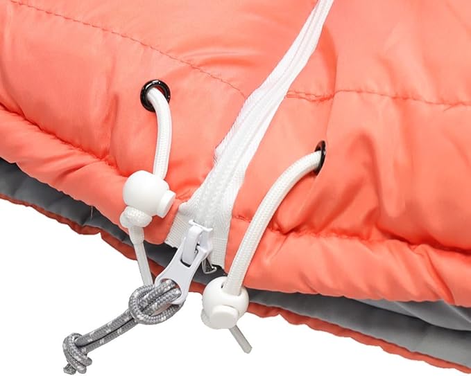 Thermotuff Wearable Sleeping Bag with Dual Hoodie, Long Sleeves, Pockets & Adjustable Drawstring - Ideal for Camping, Cold Weather Hiking, and Stadium Sak Blanket