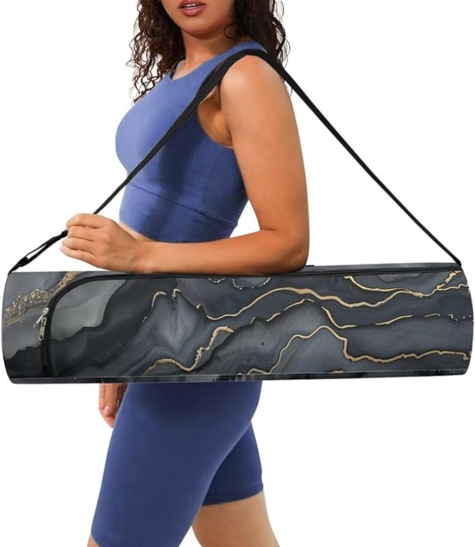 ZCFYGDX Yoga Mat Bag with Adjustable Shoulder Strap and Handle Zipper, 30in Wide x 6.3in Diameter for Yoga Mat Storage