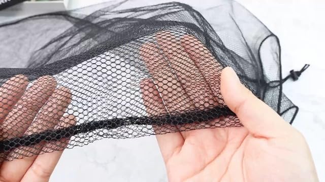 6 Pcs large Mesh Bag 24 x 48 inch Ball Mesh Drawstring Storage Sports Equipment Bag for Balls Beach