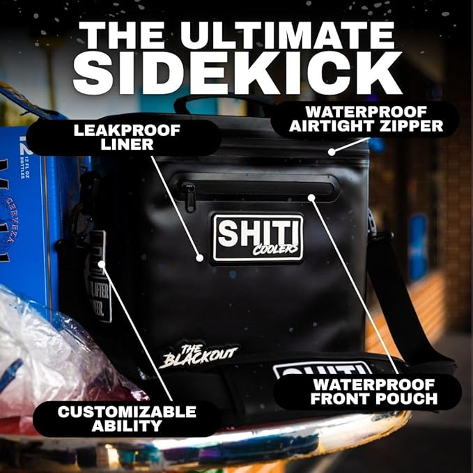 SHITI Coolers Cooler for Camping, Travel, Beach, Soft Lunch Box for Food, Drinks & Ice, Portable, Waterproof 24 Hr Insulated Bag with Shoulder Straps, Customizable