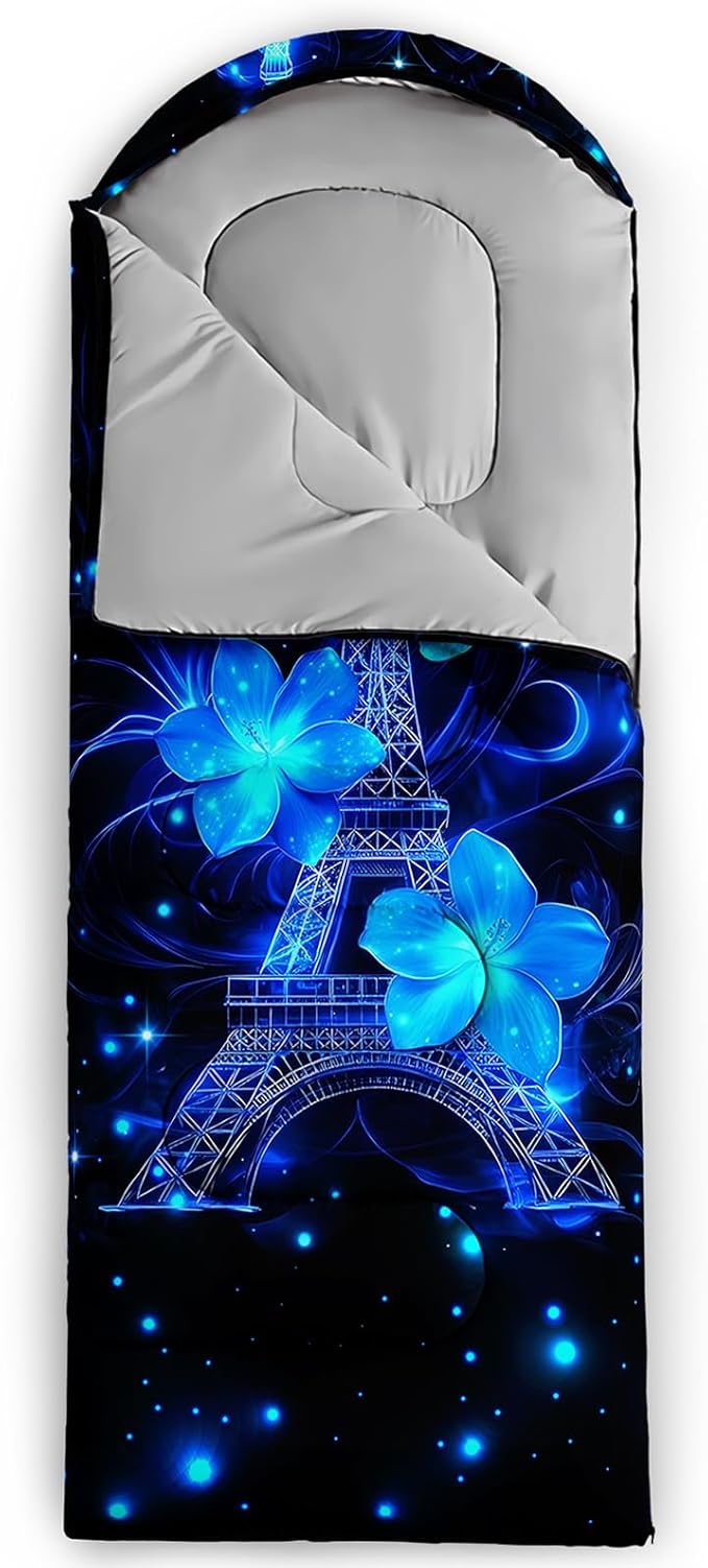 QOOMO Camping Sleeping Bags,3 Season Warm & Cool Weather,Lightweight,Waterproof Sleeping Bags for Adults & Kids,Traveling,and Outdoors,Camping Gear Equipment