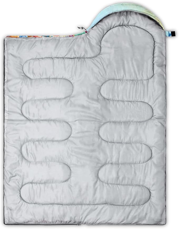 QOOMO Camping Sleeping Bags,3 Season Warm & Cool Weather,Lightweight,Waterproof Sleeping Bags for Adults & Kids,Traveling,and Outdoors,Camping Gear Equipment