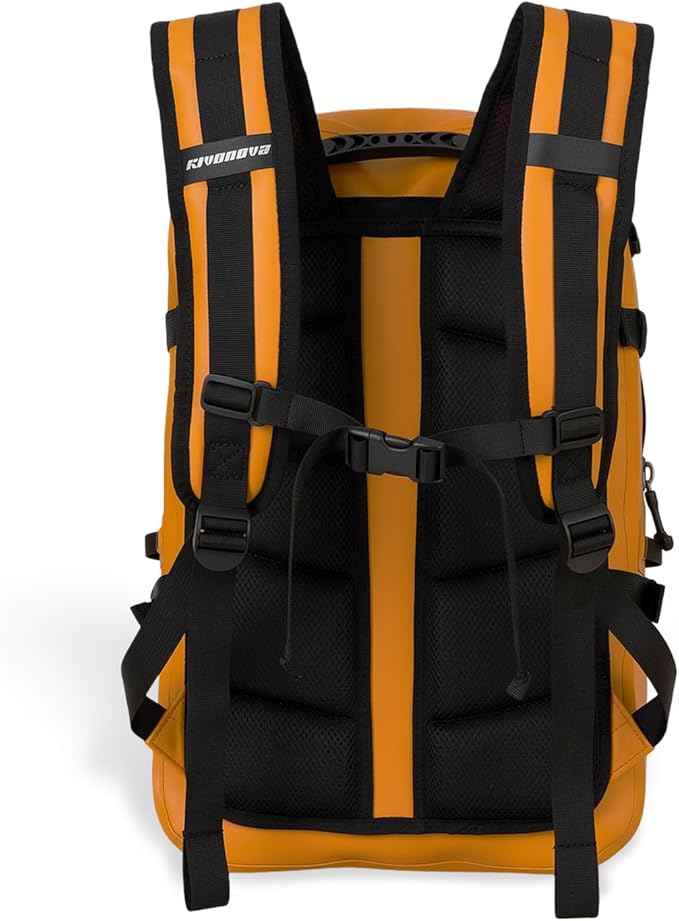 Airtight Waterproof Backpack 30L, Floating Dry Bag with Resin Zipper, IPX7 Gear Protection Large Capacity for Men, Kayaking, Paddle Boarding, Fishing, Travel, Surfing, Work, Outdoor Orange