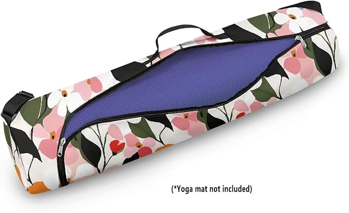 ZCFYGDX Yoga Mat Bag with Adjustable Shoulder Strap and Handle Zipper, 30in Wide x 6.3in Diameter for Yoga Mat Storage
