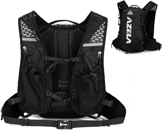 YAPJEB Lightweight Hydration Pack Backpack Vest, Optional 1.5L 2L BPA Free Water Bladder - Leakproof Breathable for Men Women Running Hiking Cycling Marathon