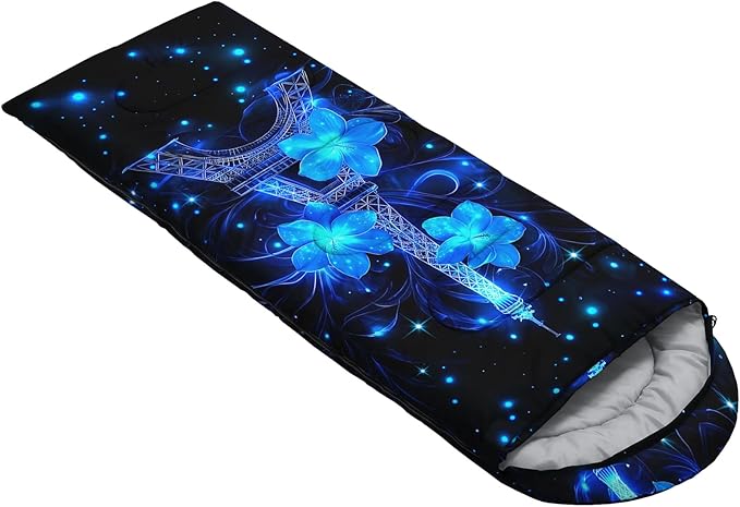 QOOMO Camping Sleeping Bags,3 Season Warm & Cool Weather,Lightweight,Waterproof Sleeping Bags for Adults & Kids,Traveling,and Outdoors,Camping Gear Equipment