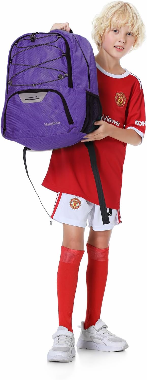 Youth Soccer Bag-Soccer Backpack&Backpack for Football Basketball,with Ball Compartment Separate Cleat Package