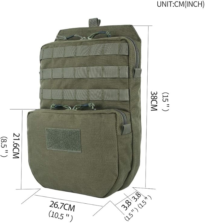 EXCELLENT ELITE SPANKER Tactical MOLLE Hydration Pack for 3L Hydration Water Bladder Molle Vest Accessory