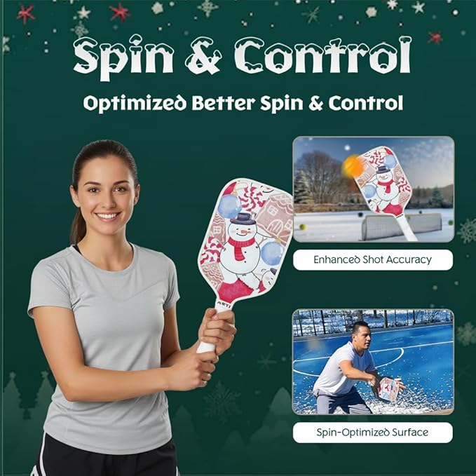 ARTI Pickleball Paddles Set of 2-USAPA Approved Fiberglass Surface Pickleball Set,2 Pickleball Rackets, 4 Balls and 1 Portable Carry Bag