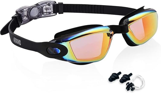 Aegend Swim Goggles - Kids Swimming Goggles for 3-14 Boys Girls Youth No Leaking Clear Vision
