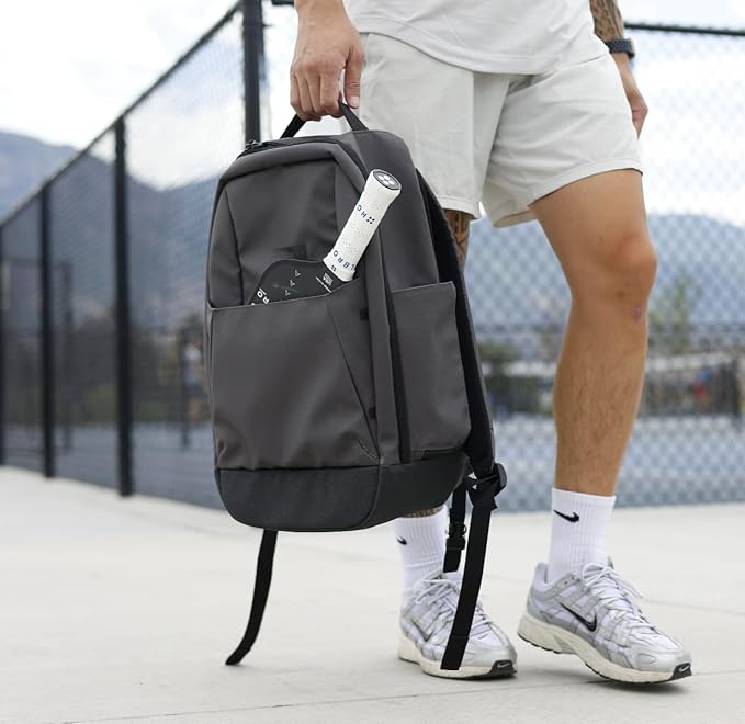 Court Ranger Pickleball Bag – Premium Upright Bag for Paddles, Pickleballs, Metal Fence Hooks, Room For Shoes, Ripstop Waterproof Fabric, 25L Capacity