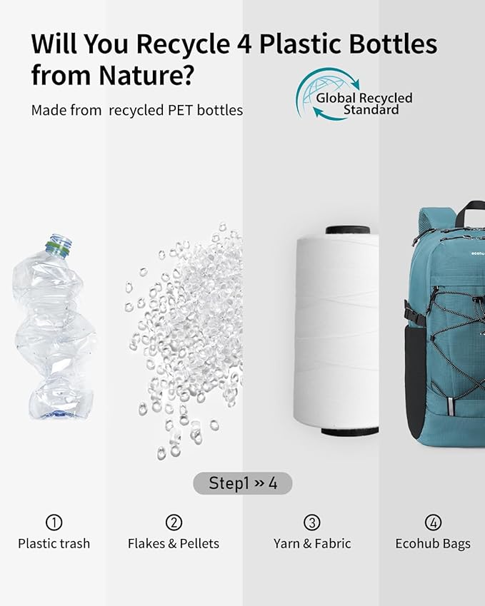 ECOHUB Hiking Backpack 30L Travel Backpack Lightweight Casual Daypack Water Resistant Camping Bag Outdoor Sports Back pack for Men Women