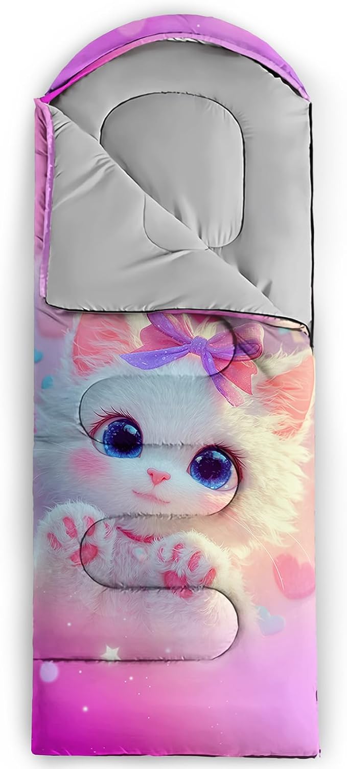 QOOMO Camping Sleeping Bags,3 Season Warm & Cool Weather,Lightweight,Waterproof Sleeping Bags for Adults & Kids,Traveling,and Outdoors,Camping Gear Equipment