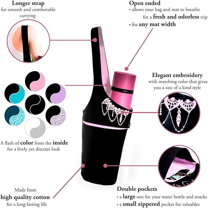 Zenifit Yoga Mat Bag – Versatile Yoga Bag with Mat Straps & Storage Pockets, Holds Yoga & Pilates Mats, Lightweight & Durable