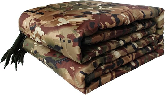 GRVCN Military Blanket - Camping Sleeping Bag with Zipper, Poncho Liner Thermal Insulated Blanket, Lightweight Portable Outdoor Hiking Survival Compression Carry Bag