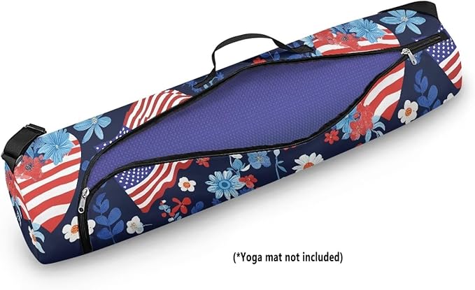 ZCFYGDX Yoga Mat Bag with Adjustable Shoulder Strap and Handle Zipper, 30in Wide x 6.3in Diameter for Yoga Mat Storage