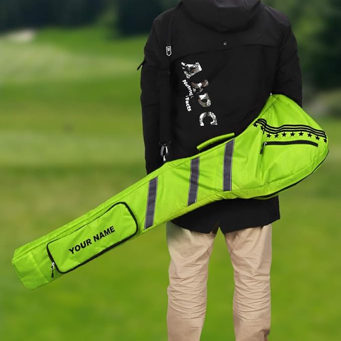 Big Teeth Golf Sunday Bag, Small Golf Bag Lightweight, Par 3 Golf Bag for A Few Clubs Driving Range, Practice with Carry Shoulder Strap Foldable Multi-Colour