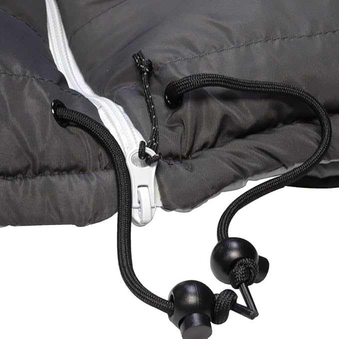 Thermotuff Wearable Sleeping Bag with Dual Hoodie, Long Sleeves, Pockets & Adjustable Drawstring - Ideal for Camping, Cold Weather Hiking, and Stadium Sak Blanket