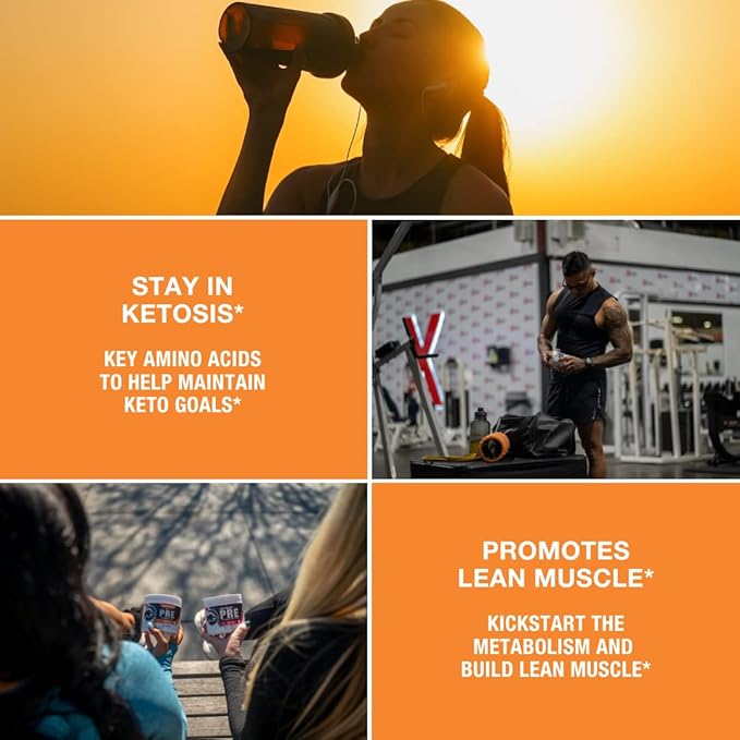 Honey Badger Pre Workout Powder, Keto Vegan Preworkout for Men & Women, Beta Alanine & Caffeine, Sugar Free Natural Energy Supplement, Peach Mango, 30 Servings