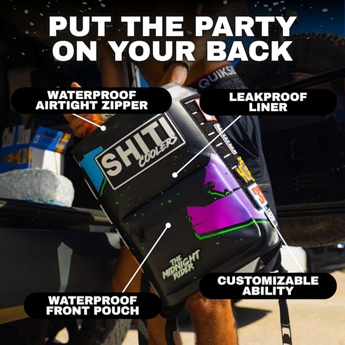 SHITI Coolers Cooler for Camping, Travel, Beach, Soft Lunch Box for Food, Drinks & Ice, Portable, Waterproof 24 Hr Insulated Bag with Shoulder Straps, Customizable