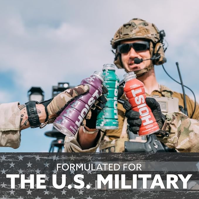 HOIST Premium Military Hydration Electrolyte Drink, Powerful IV-Level Hydration, Clinically Proven Performance Drink, Variety Pack, 16 Fl Oz (Pack of 12)