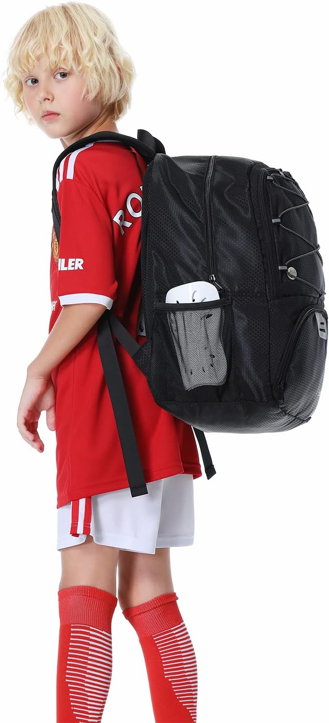 Youth Soccer Bag-Soccer Backpack&Backpack for Football Basketball,with Ball Compartment Separate Cleat Package