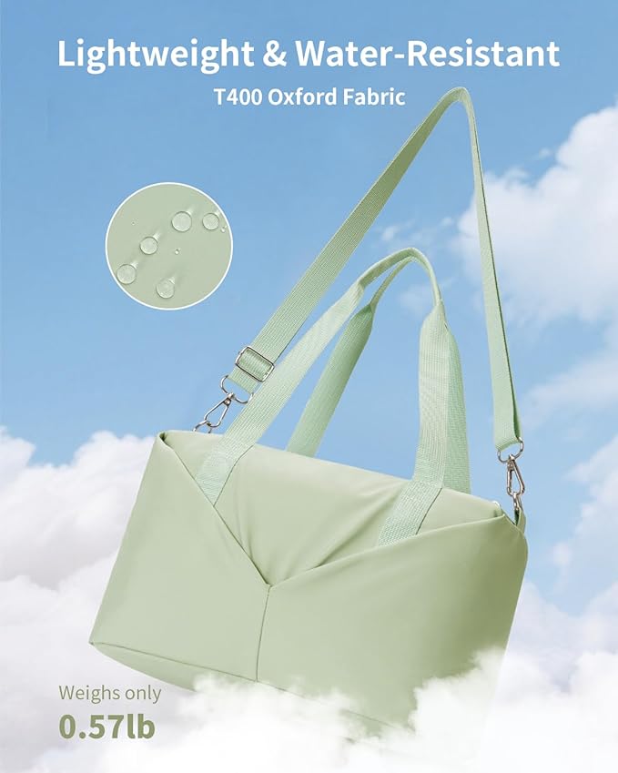 Ceneda Small Gym Bag for Women, 12 inch Mini Gym Bag with Wet Pocket, Lightweight Tote for Gym, Sport, Workout - Green