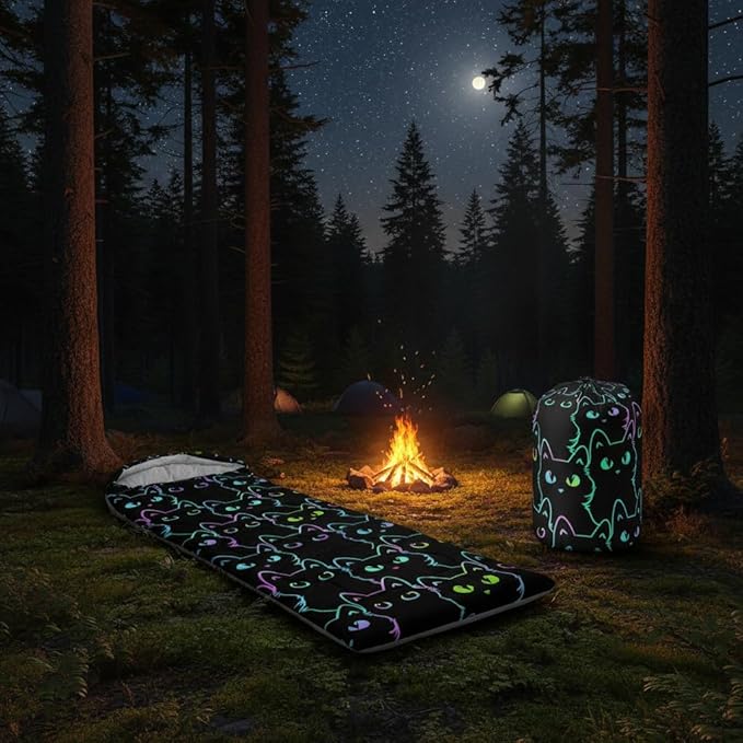 QOOMO Camping Sleeping Bags,3 Season Warm & Cool Weather,Lightweight,Waterproof Sleeping Bags for Adults & Kids,Traveling,and Outdoors,Camping Gear Equipment