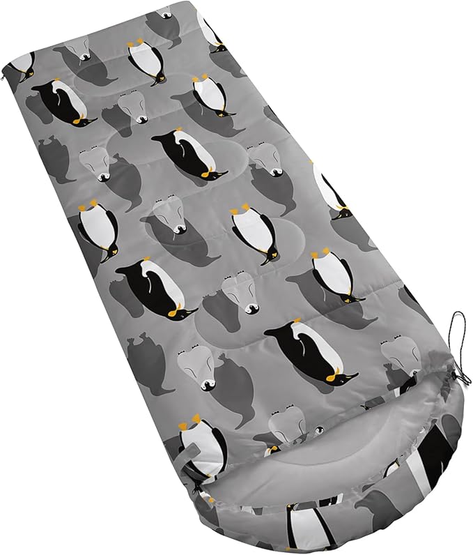 Galaxy Wolf Camping Sleeping Bags Warm & Cool Weather Waterproof Backpacking Blue Purple Starry Sky Sleeping Bag All Seasons Camping, for Adult Kids Boy Girls Camping Gear Equipment, Traveling