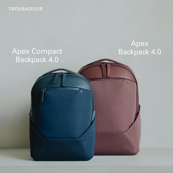 Troubadour Apex 4.0 Compact - 16L Premium Laptop Backpack - Ergonomic & Water Resistant - Designed for Work and Travel - Bronze Red