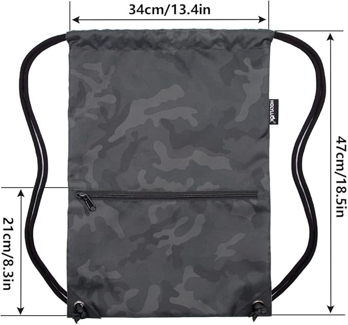 HOLYLUCK Drawstring Backpack Bag Sport Gym Sackpack