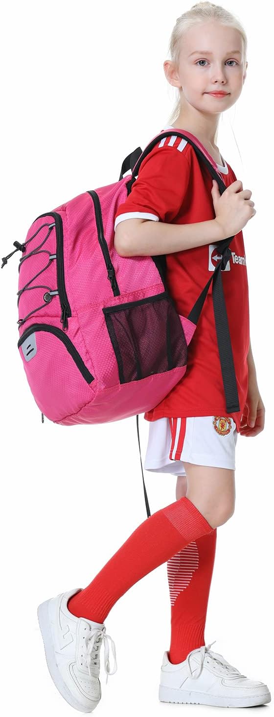 Youth Soccer Bag-Soccer Backpack&Backpack for Football Basketball,with Ball Compartment Separate Cleat Package
