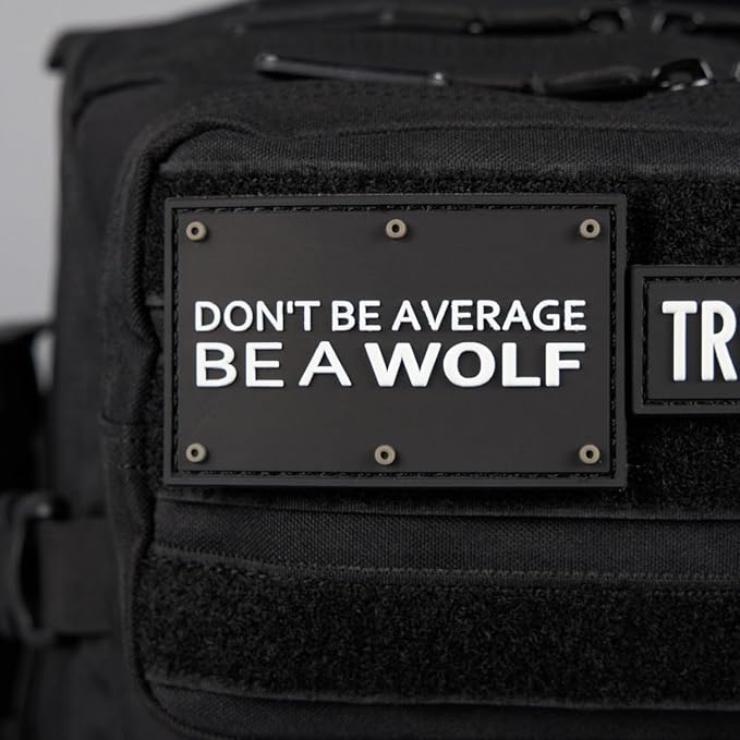 WOLFpak 35L Athletic Gym Backpack - Durable 1000D Waterproof Oxford Material with MOLLE Webbing, Laptop Pocket & Dual Cup Holders, Durable Fitness/Travel/Military Daypack (Alpha Black)