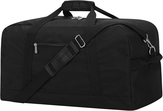 21 inch Gym Bag for Men - 40L Travel Duffel Bag Sport Duffle Bags for Weekend Overnight with Bottom Support (Black）