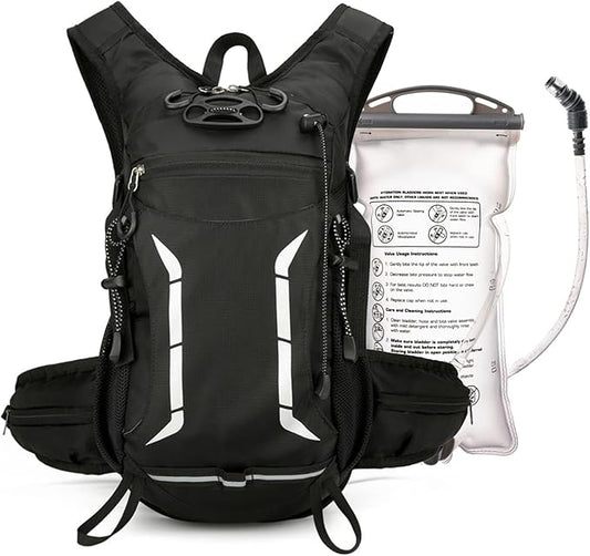12L Hydration Backpack for Men Women,Lightweight Hydration Pack with 2L Water Bladder, Water Backpack for Cycling,Hiking,Rave,Biking and Running Outdoor Activities