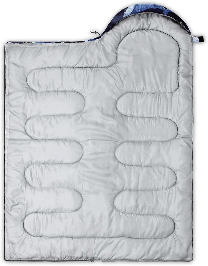 QOOMO Camping Sleeping Bags,3 Season Warm & Cool Weather,Lightweight,Waterproof Sleeping Bags for Adults & Kids,Traveling,and Outdoors,Camping Gear Equipment