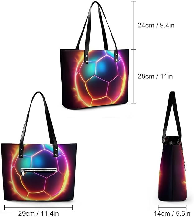 Big Shoulder Commuter Bag Work Tote Bag Handbag With Zipper For Women And Men