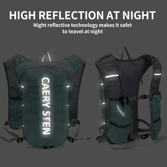 Carey STEN Lightweight Hydration Backpack, Outdoor Running Vest with 1.5L Water Bag, Suitable for Hiking, Cycling, and Both Men's and Women's Carnival wear