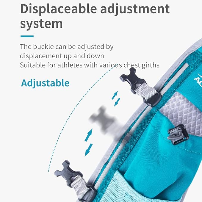 AONIJIE 5L Running Hydration Vest Pack with 9 Safety Pockets Adjustable & Lightweight Hydration Backpack for Marathon Race Hiking Cycling