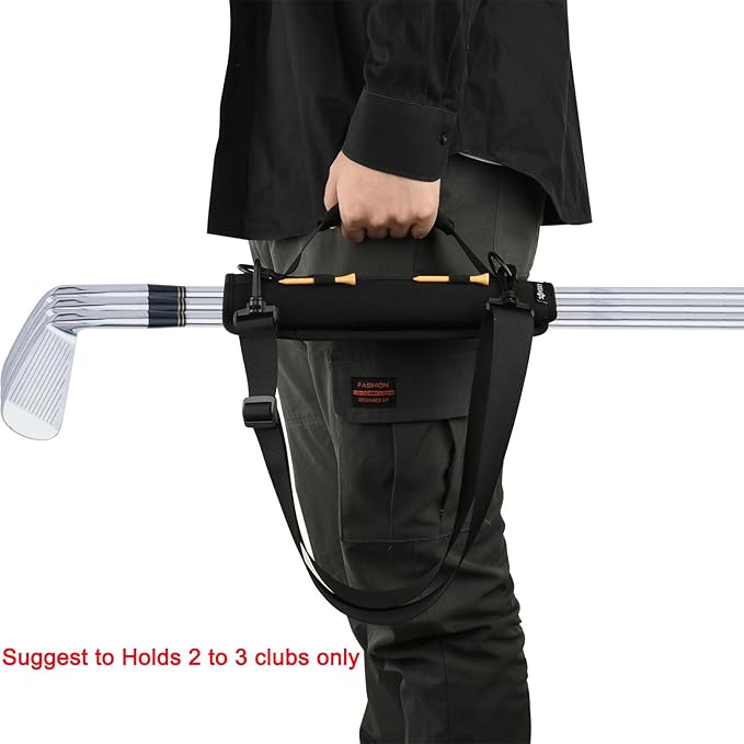 Cosmos Mini Golf Club Bag Portable Golf Club Carrier Sling Strap & Holder Sleeve for Course Training Practice Driving Range Carrier Gift Accessories for Men Women Golfer