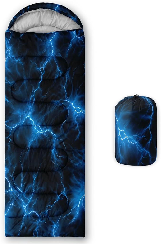 QOOMO Camping Sleeping Bags,3 Season Warm & Cool Weather,Lightweight,Waterproof Sleeping Bags for Adults & Kids,Traveling,and Outdoors,Camping Gear Equipment