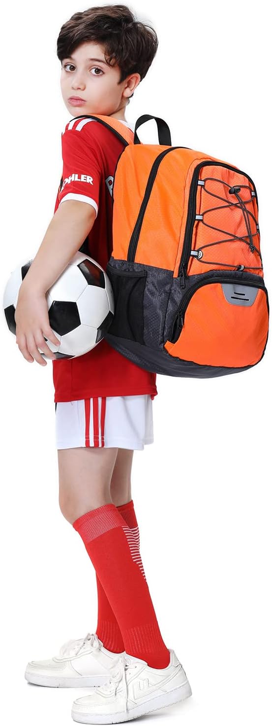 Youth Soccer Bag-Soccer Backpack&Backpack for Football Basketball,with Ball Compartment Separate Cleat Package
