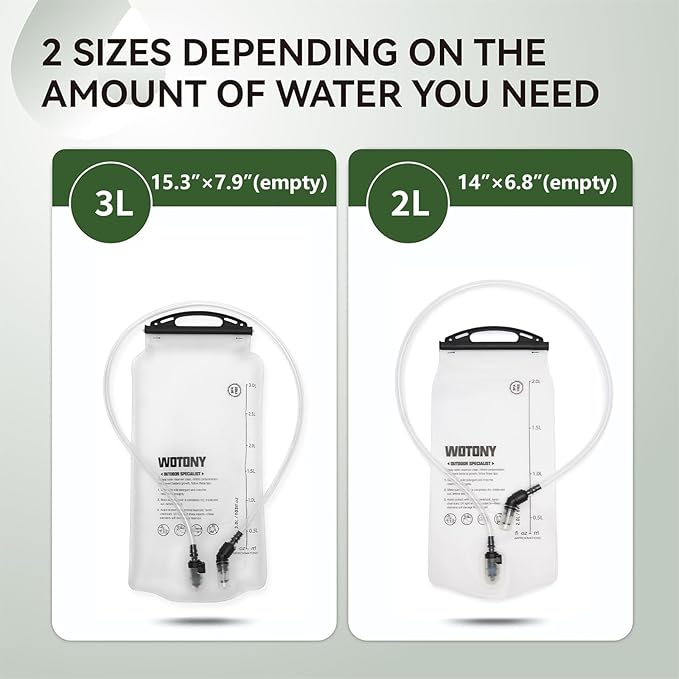 wotony Hydration Backpack with Water Bladder for Hiking Tactical Hydration Pack for Men Women Molle Water Backpack for Hiking